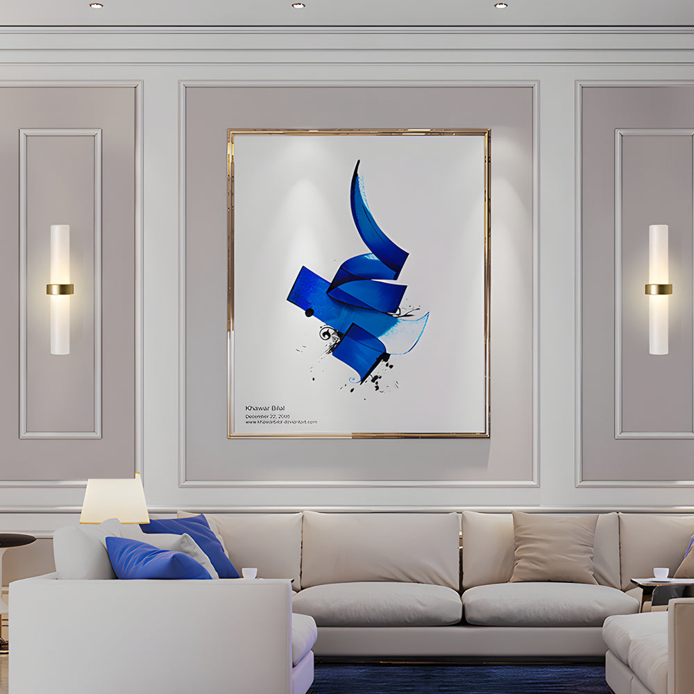 AetherGlow Frosted Glass Tube Wall Light for Living Room