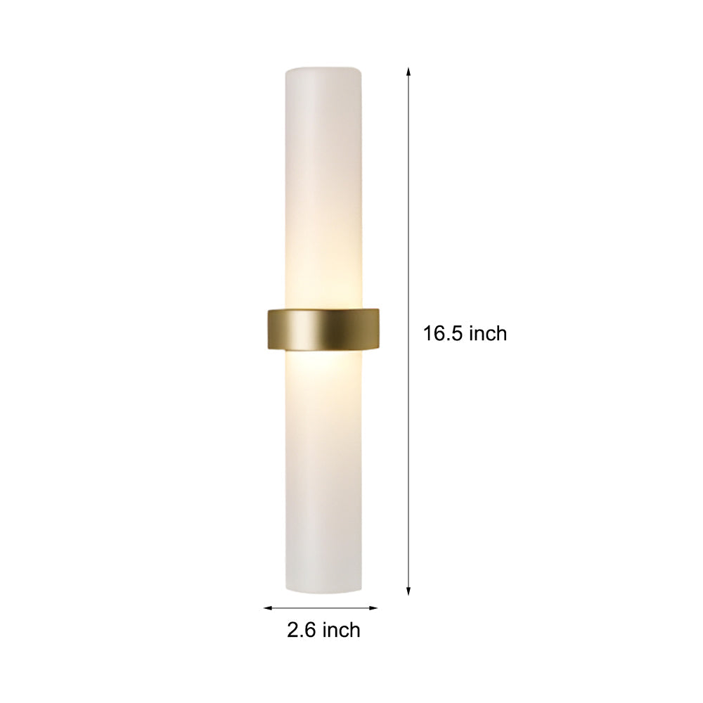 AetherGlow Frosted Glass Tube Wall Light for Living Room