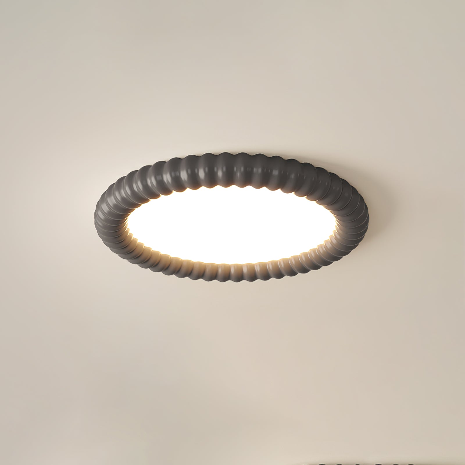 AeroFlow Modern Ceiling Light With Wavy Pattern Design