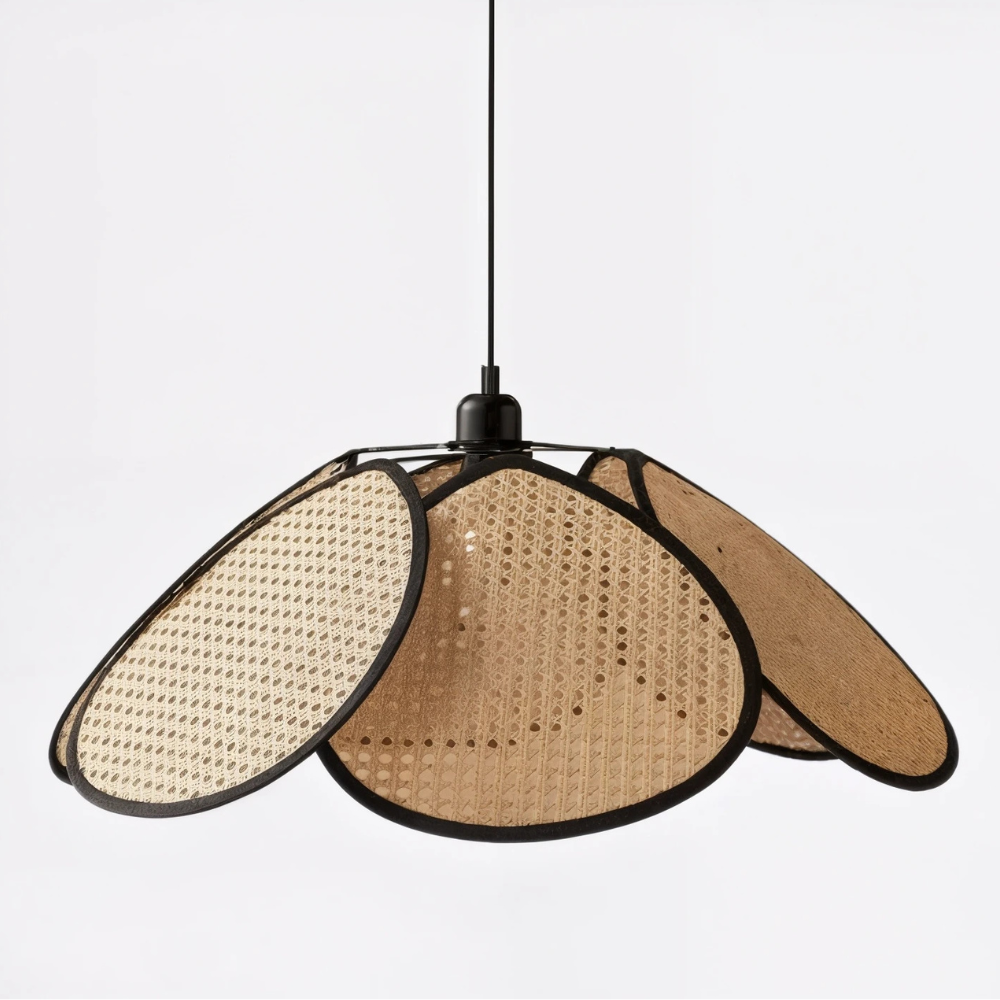 Asterra Elegant Bohemian Rattan Ceiling Lamp for Living Room and Kitchen