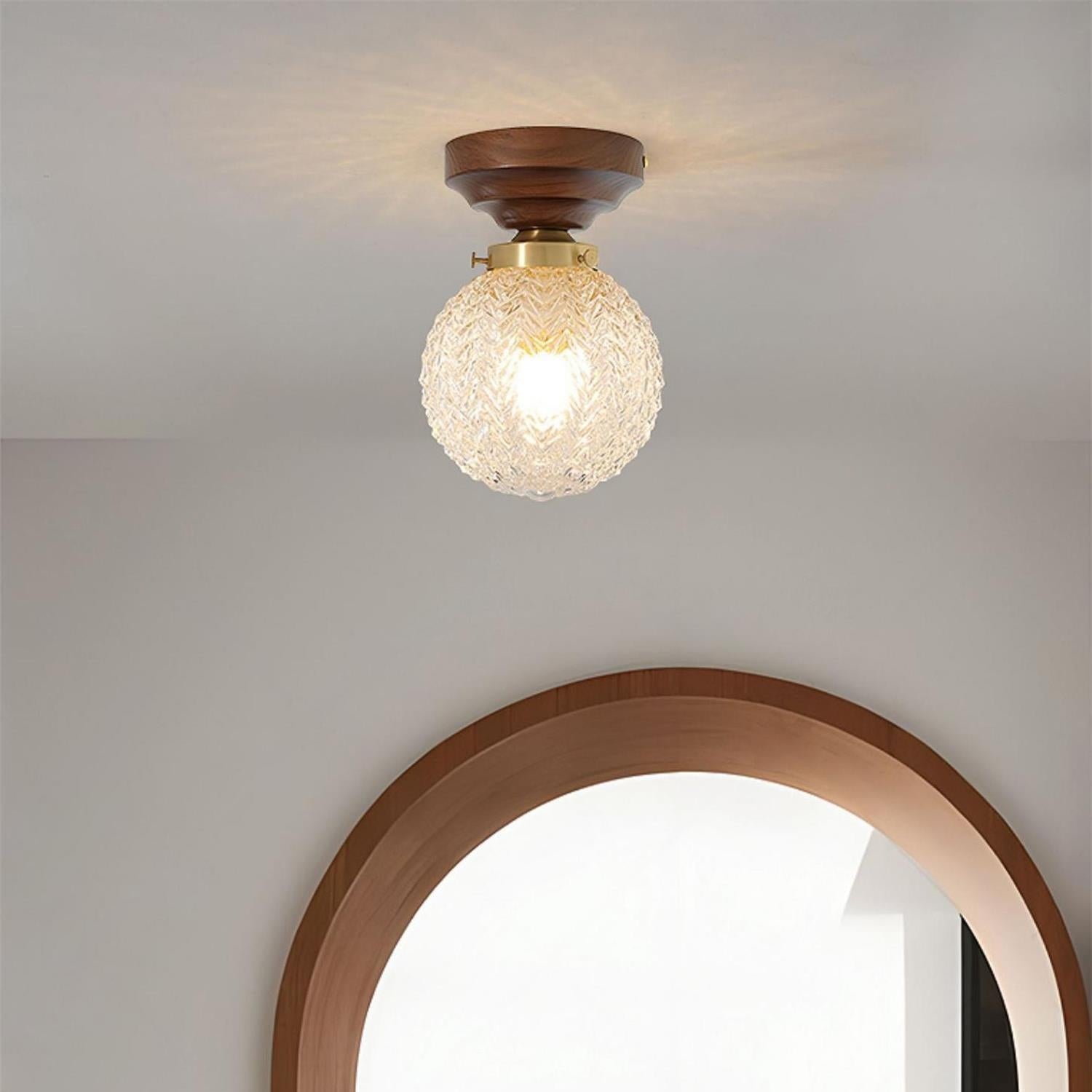 Astra Crystal Ceiling Light By LumenCore With Vintage Cut Glass Finish
