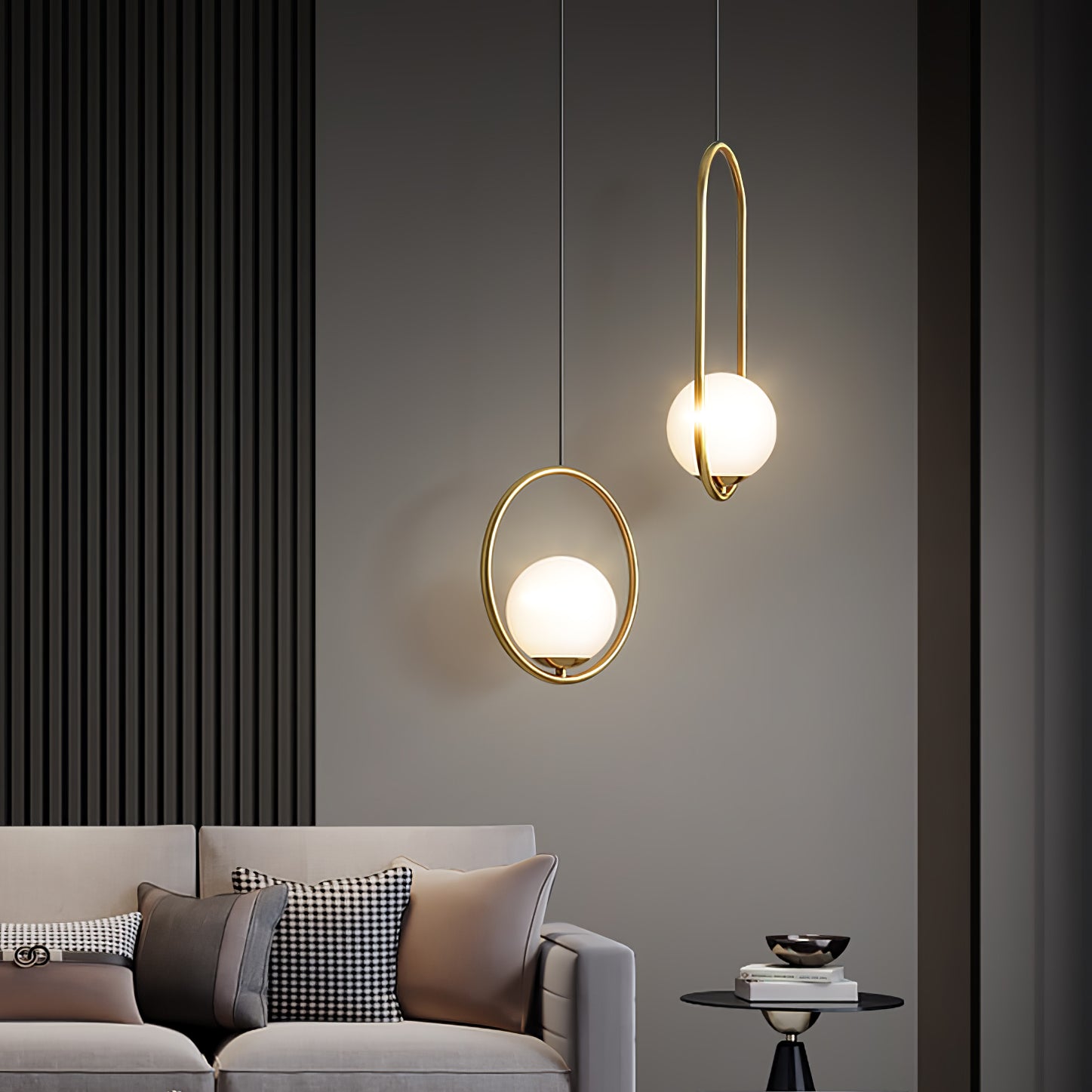 Astra Glass And Metal Pendant Light Modern Lamp Fixture