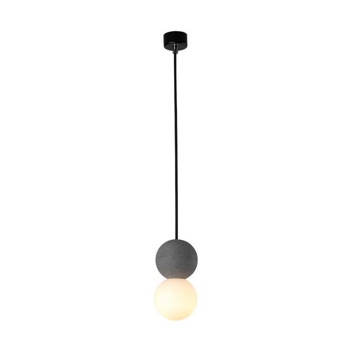 Astra Pendant Light With Zement Volcanic Stone And Opal Glass