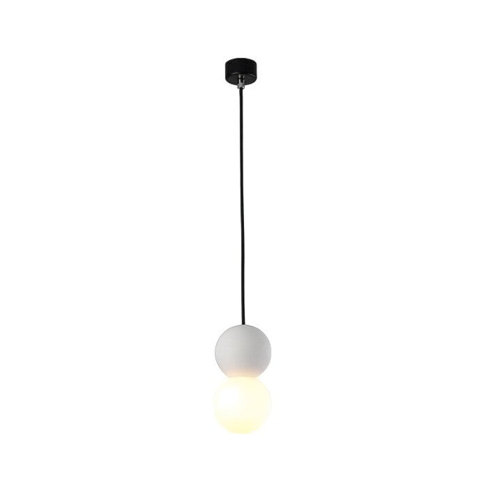 Astra Pendant Light With Zement Volcanic Stone And Opal Glass