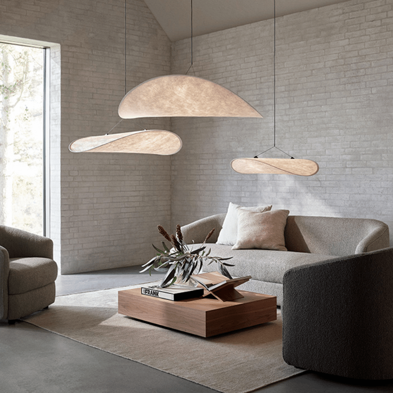 Nyara Japandi Silk Pendant Light for Cozy Ambient Lighting
